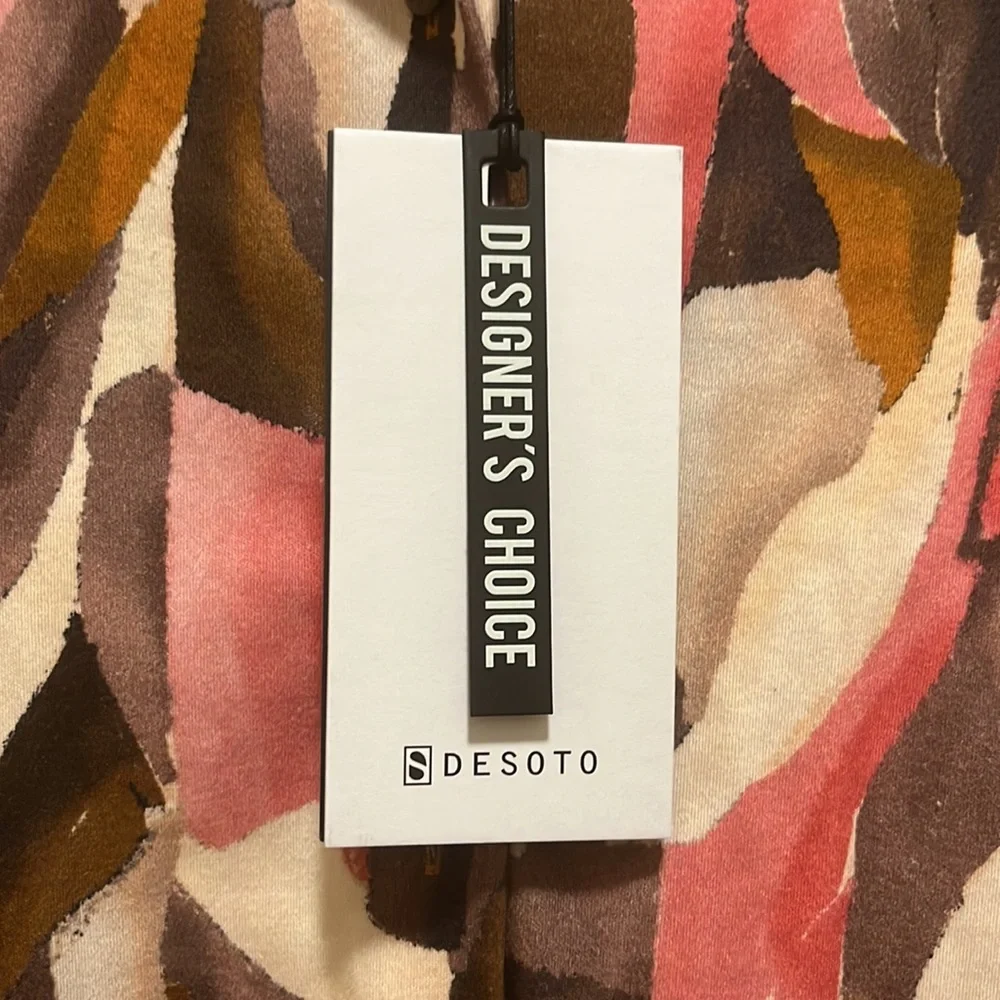 DESOTO PIA BLOUSE, w/ Sheet Long Sleeve, Cotton/chiffon, size 42 - Picture 8 of 15